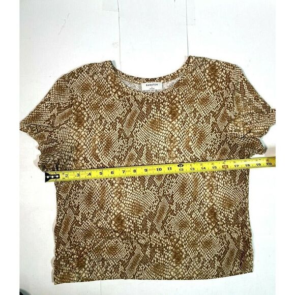 Artizia Babaton Boxy Top T-Shirt Size Large Snake Print Short Sleeve - Picture 6 of 8